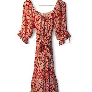 Figueora & Flower Floral Maxi Dress Size Small